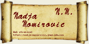 Nadja Momirović vizit kartica